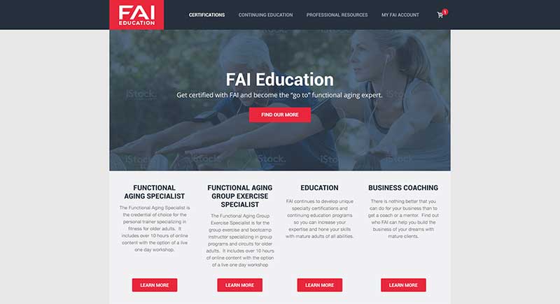 FAI Education - LearnDash, Memberium WordPress Website