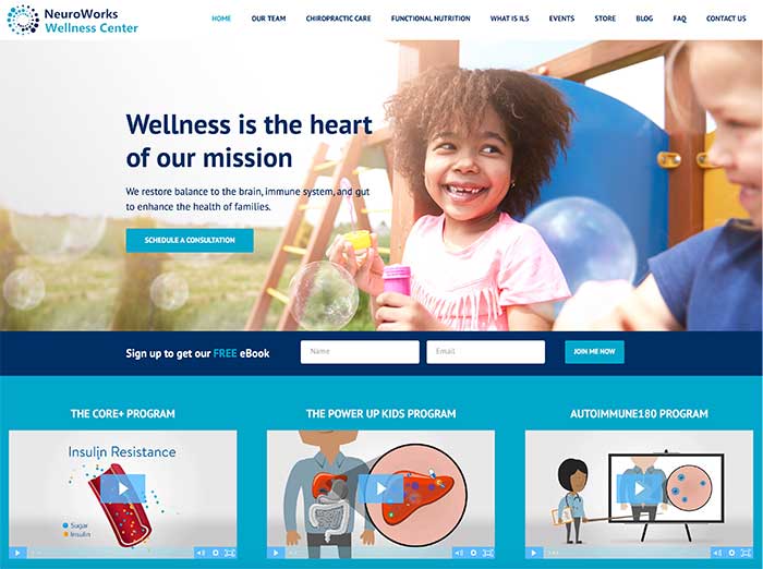 Custom WordPress Health and Wellness Website Design and Development