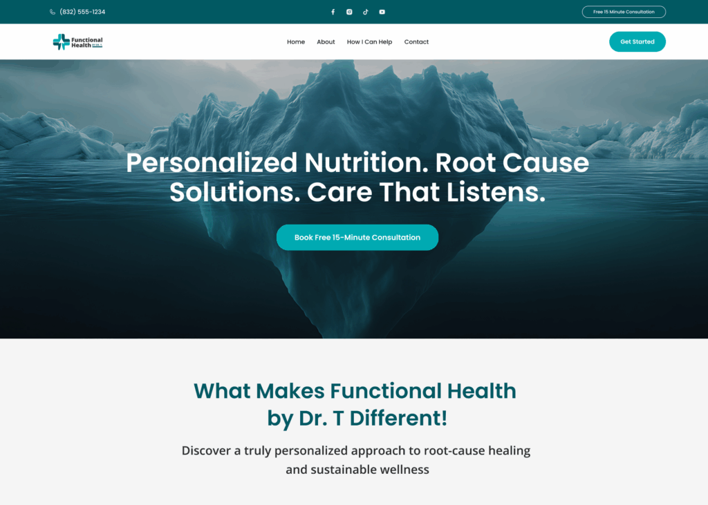 Functional Medicine Website Design and WordPress Website