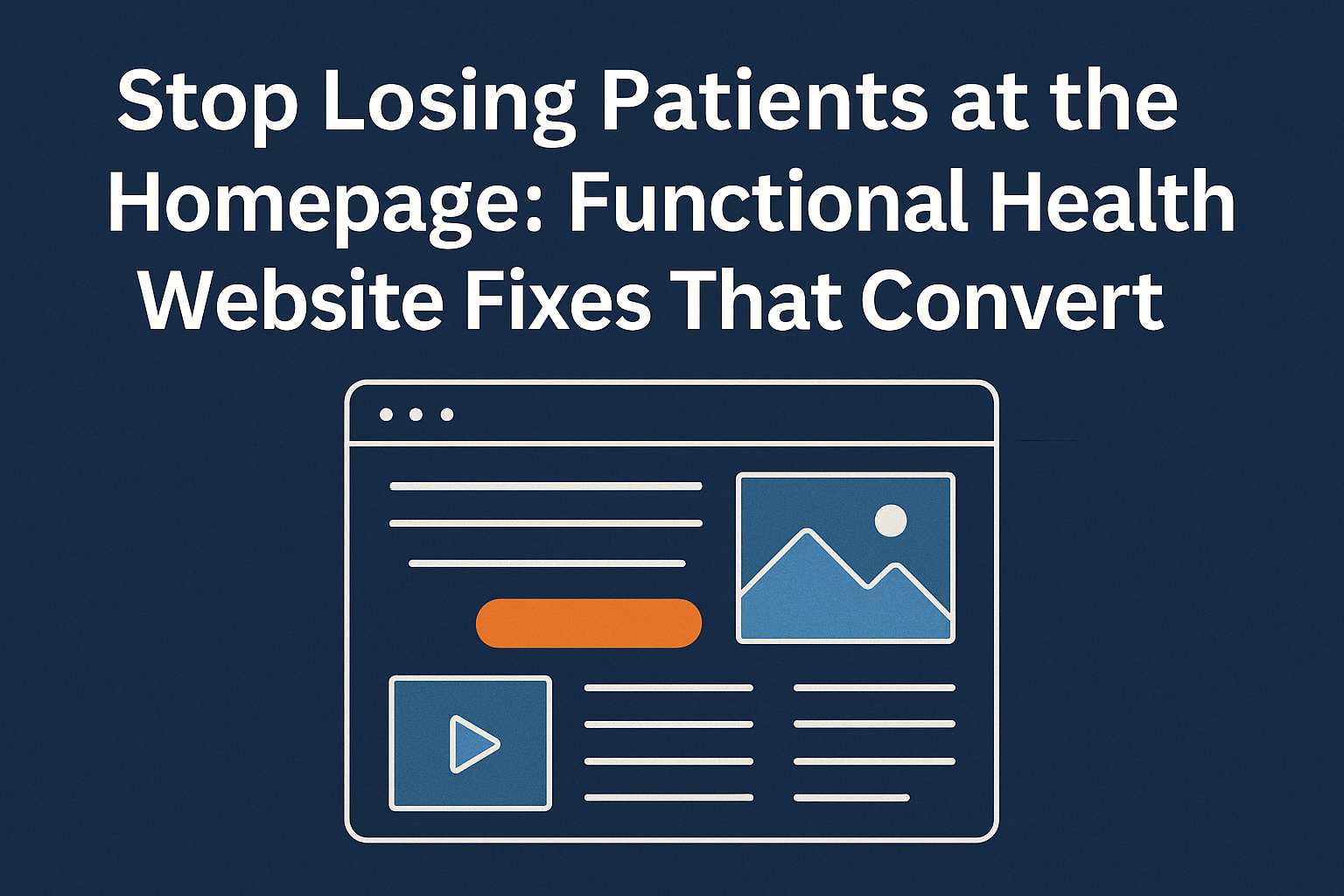 stop losing functional health patients at website