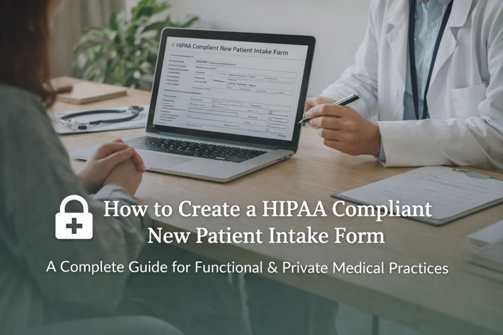 HIPAA compliant patient intake form